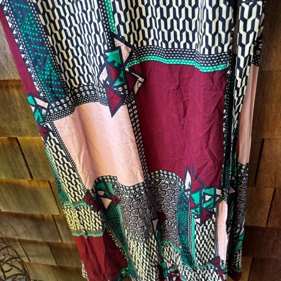 NWT Anthropologie Porridge Virginia Wrap Patchwork Print Maxi in Women's Large - Picture 12 of 14